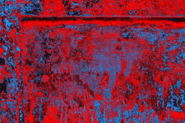 Kırmızı ve mavi renkli grunge duvar dokusu arkaplanı