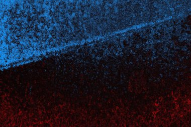 Kırık tarih arkaplanı olan kırmızı, mavi ve siyah grunge duvar