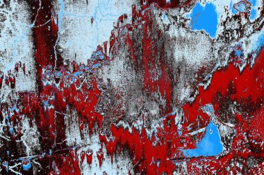 Dökülen boya paslı metal dokusu