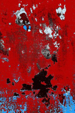 Dökülen boya paslı metal dokusu