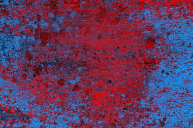 Kırmızı ve mavi renkli grunge duvar dokusu arkaplanı