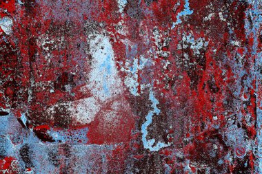 Dökülen boya paslı metal dokusu