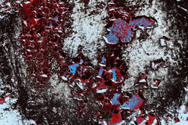 Dökülen boya paslı metal dokusu