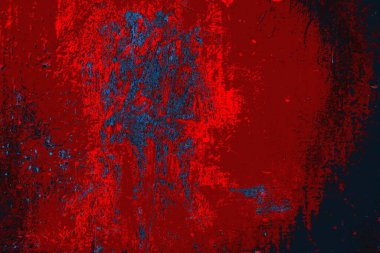 Kırmızı ve mavi renkli grunge duvar dokusu arkaplanı