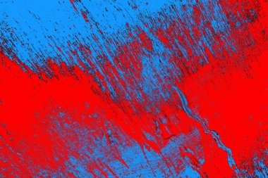 Neon kırmızı ve mavi renkli grunge duvar dokusu arkaplanı