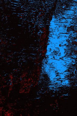 Kırık tarih arkaplanı olan kırmızı, mavi ve siyah grunge duvar