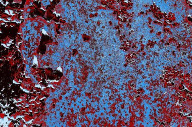 Dökülen boya paslı metal dokusu