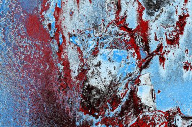 Dökülen boya paslı metal dokusu