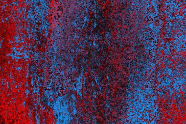 Parlak kırmızı ve mavi renkli grunge duvar dokusu arkaplanı