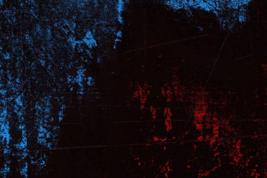 Koyu renkli ses, arka planda çatlaklar olan grunge duvar dokusu