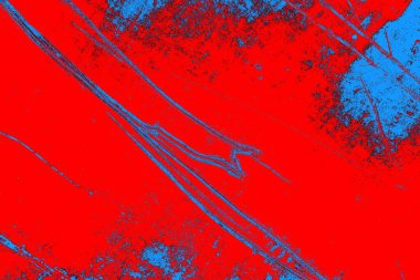 Neon kırmızı ve mavi renkli grunge duvar dokusu arkaplanı