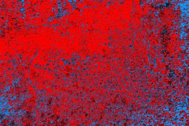 Kırmızı ve mavi renkli grunge duvar dokusu arkaplanı