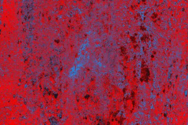 Parlak kırmızı ve mavi renkli grunge duvar dokusu arkaplanı
