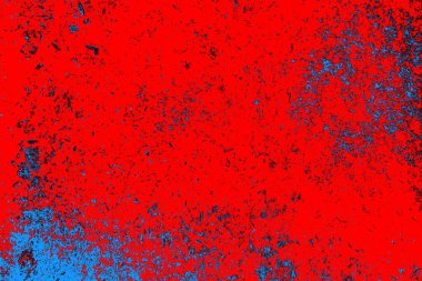 Neon kırmızı ve mavi renkli grunge duvar dokusu arkaplanı