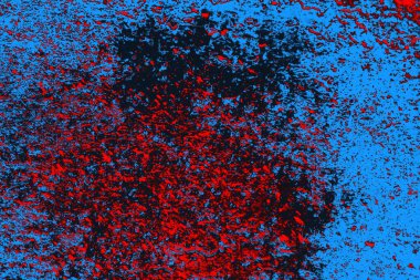 Kırmızı ve mavi renkli grungy duvar, desenli arka plan