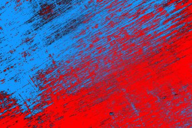 Neon kırmızı ve mavi renkli grunge duvar dokusu arkaplanı