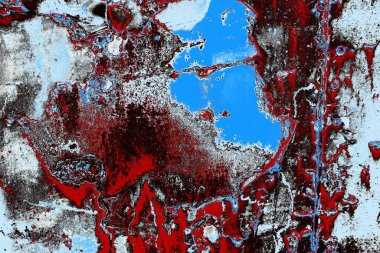 Dökülen boya paslı metal dokusu