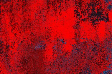 Parlak kırmızı ve mavi renkli grunge duvar dokusu arkaplanı