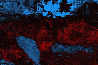 Koyu renkli ses, arka planda çatlaklar olan grunge duvar dokusu