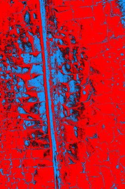 Kırmızı ve mavi renkli grunge duvar dokusu arkaplanı