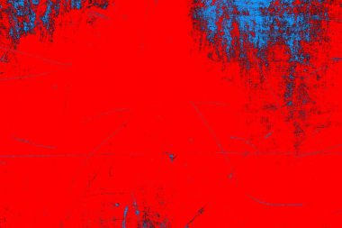 Neon kırmızı ve mavi renkli grunge duvar dokusu arkaplanı