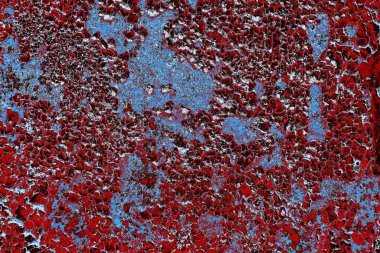 Dökülen boya paslı metal dokusu