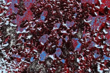 Dökülen boya paslı metal dokusu