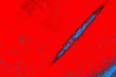 Neon kırmızı ve mavi renkli grunge duvar dokusu arkaplanı