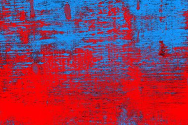 Neon kırmızı ve mavi renkli grunge duvar dokusu arkaplanı