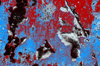 Dökülen boya paslı metal dokusu