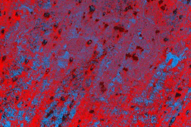 Parlak kırmızı ve mavi renkli grunge duvar dokusu arkaplanı