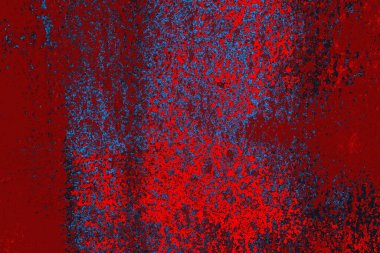 Parlak kırmızı ve mavi renkli grunge duvar dokusu arkaplanı