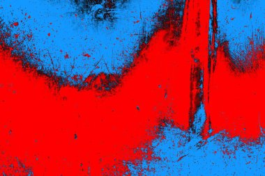 Kırmızı ve mavi renkli grunge duvar dokusu arkaplanı