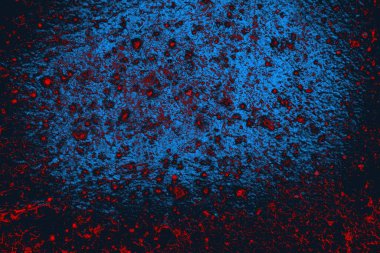 Kırmızı ve mavi renkli grungy duvar, desenli arka plan