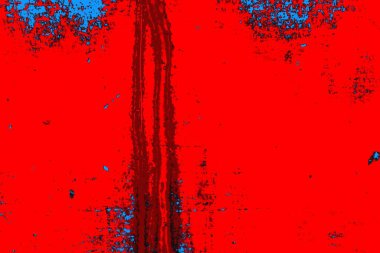 Neon kırmızı ve mavi renkli grunge duvar dokusu arkaplanı