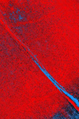 Neon kırmızı ve mavi renkli grunge duvar dokusu arkaplanı