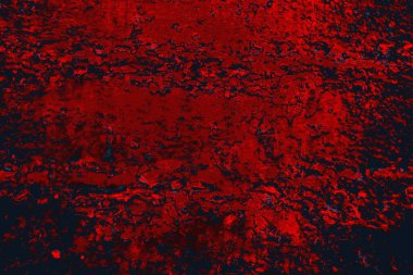 Kırmızı ve mavi renkli grungy duvar, desenli arka plan