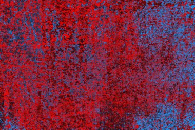 Kırmızı ve mavi renkli grunge duvar dokusu arkaplanı
