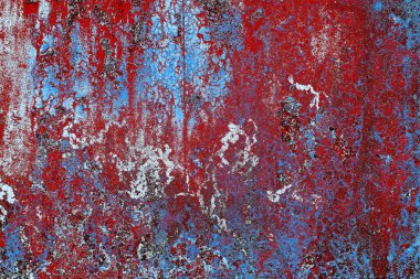 Dökülen boya paslı metal dokusu