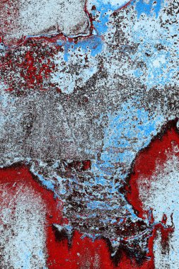 Dökülen boya paslı metal dokusu