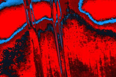 Neon kırmızı ve mavi renkli grunge duvar dokusu arkaplanı