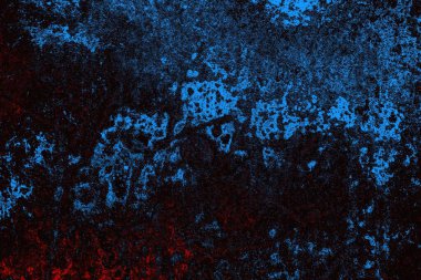 Koyu renkli ses, arka planda çatlaklar olan grunge duvar dokusu