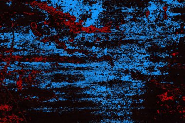 Koyu renkli ses, arka planda çatlaklar olan grunge duvar dokusu