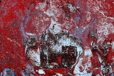 Dökülen boya paslı metal dokusu