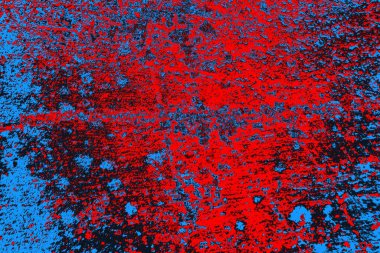 Kırmızı ve mavi renkli grunge duvar dokusu arkaplanı