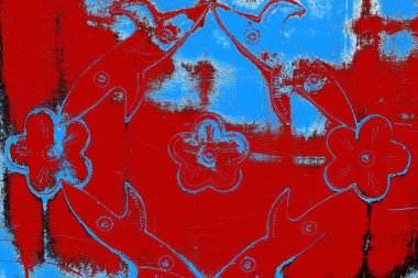 Çizik ve çatlaklarla metal doku