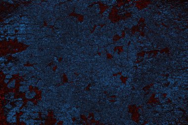 Koyu renkli ses, çatlak ve arkaplanı su sıçratan grunge duvar dokusu