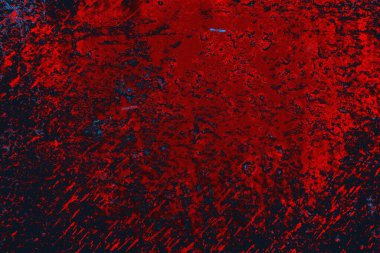 Kırmızı ve mavi renkli grungy duvar, desenli arka plan