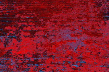 Neon kırmızı ve mavi renkli grunge duvar dokusu arkaplanı