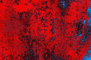 Parlak kırmızı ve mavi renkli grunge duvar dokusu arkaplanı